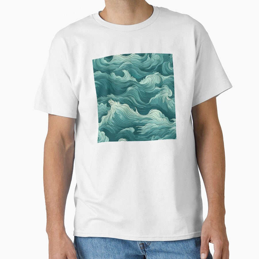 Ocean Waves Claymation Inspired Art #3 by - Adult & Kids T-Shirts, Sweatshirts & Hoodies apparel design preview 1