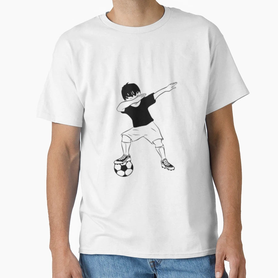 Dabbing Soccer Player Ball Funny T-Shirt - Custom Art Print for Adults - T-Shirt, Sweatshirt, Hoodie