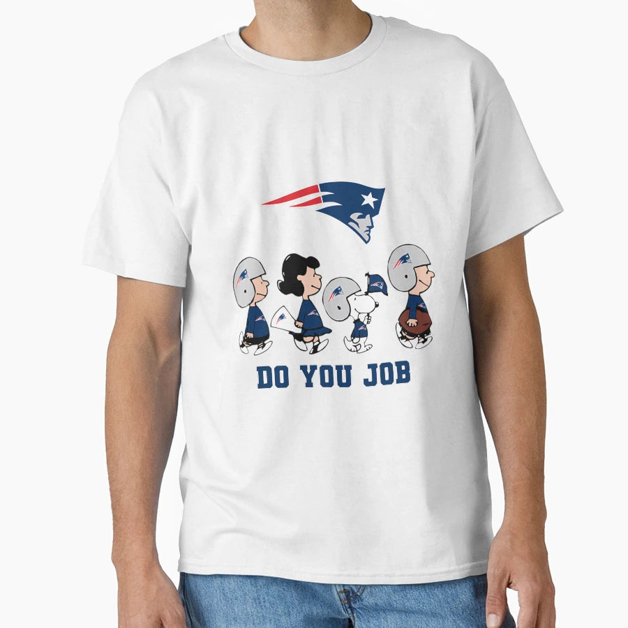 New England Patriots Football Cartoon T-Shirt - Fun Novelty Design Unisex - T-Shirt, Sweatshirt, Hoodie