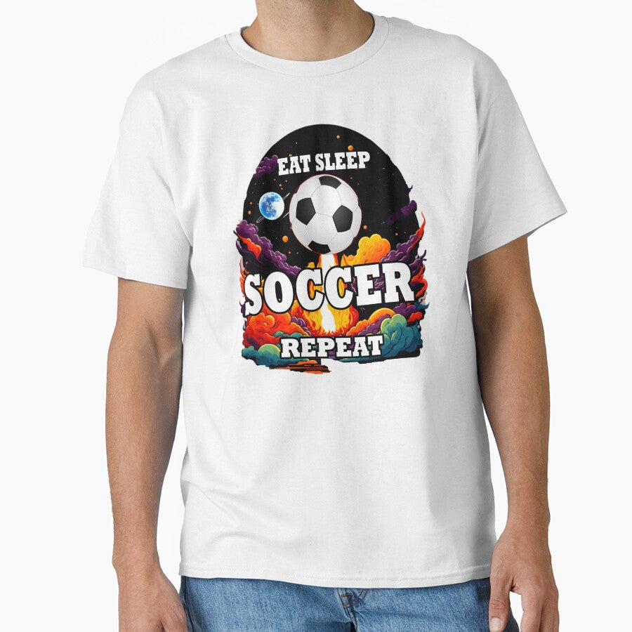 Eat Sleep Soccer Repeat by Angelle55 - Adult & Kids T-Shirts, Sweatshirts & Hoodies apparel design preview 1