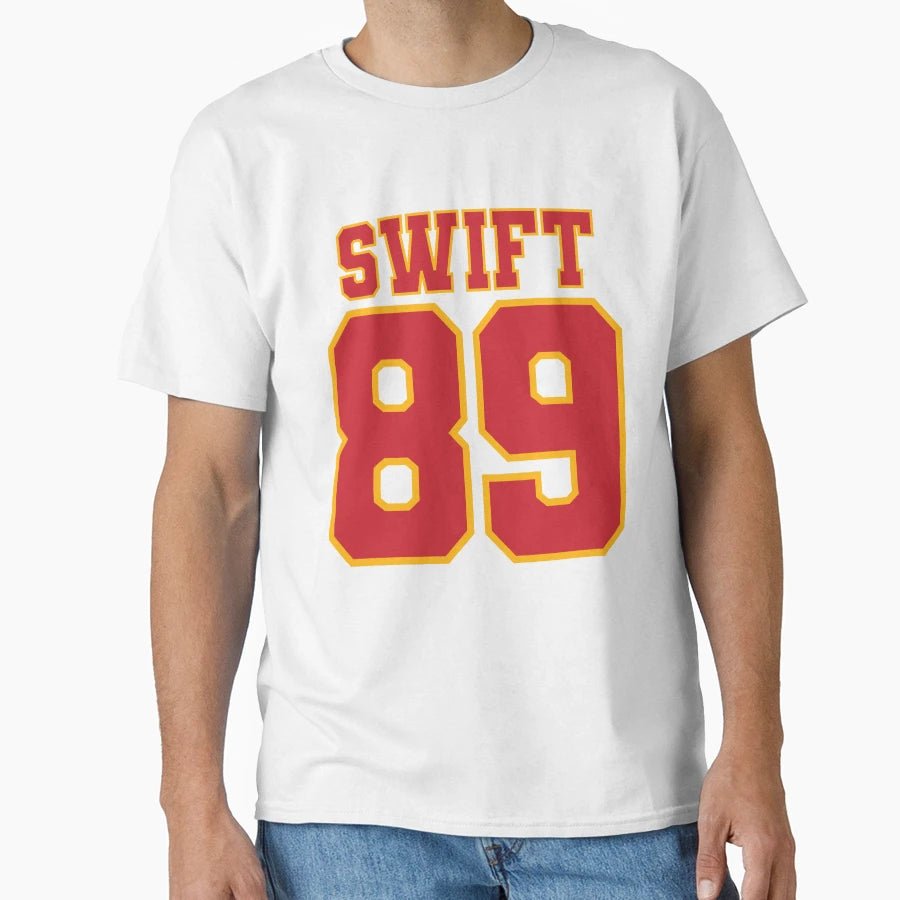 Swift Kelce 89 White T-Shirt - Novelty Apparel for Adults - T-Shirt, Sweatshirt, Hoodie