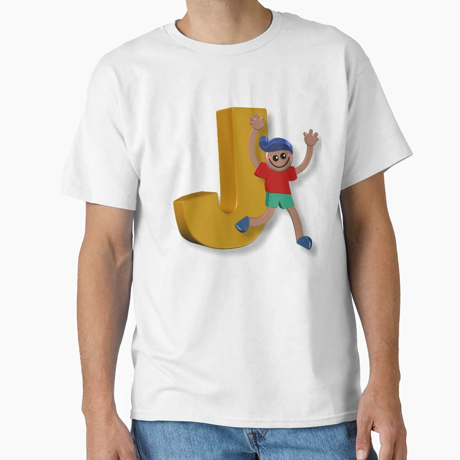 Letter Initial J Child Personalised T-Shirt - Trendy Graphic Men Women - T-Shirt, Sweatshirt, Hoodie