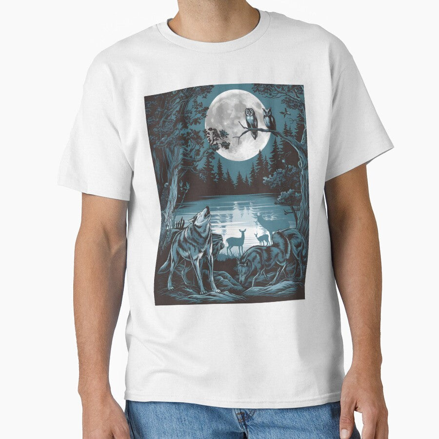 Nighttime forest by AnamMHavan - Adult & Kids T-Shirts, Sweatshirts & Hoodies apparel design preview 1