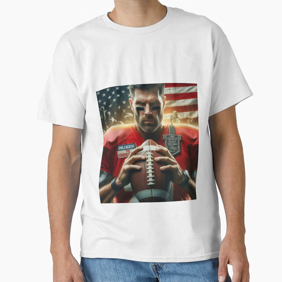 American Football Player T-Shirt - Unique Graphic Unisex - T-Shirt, Sweatshirt, Hoodie