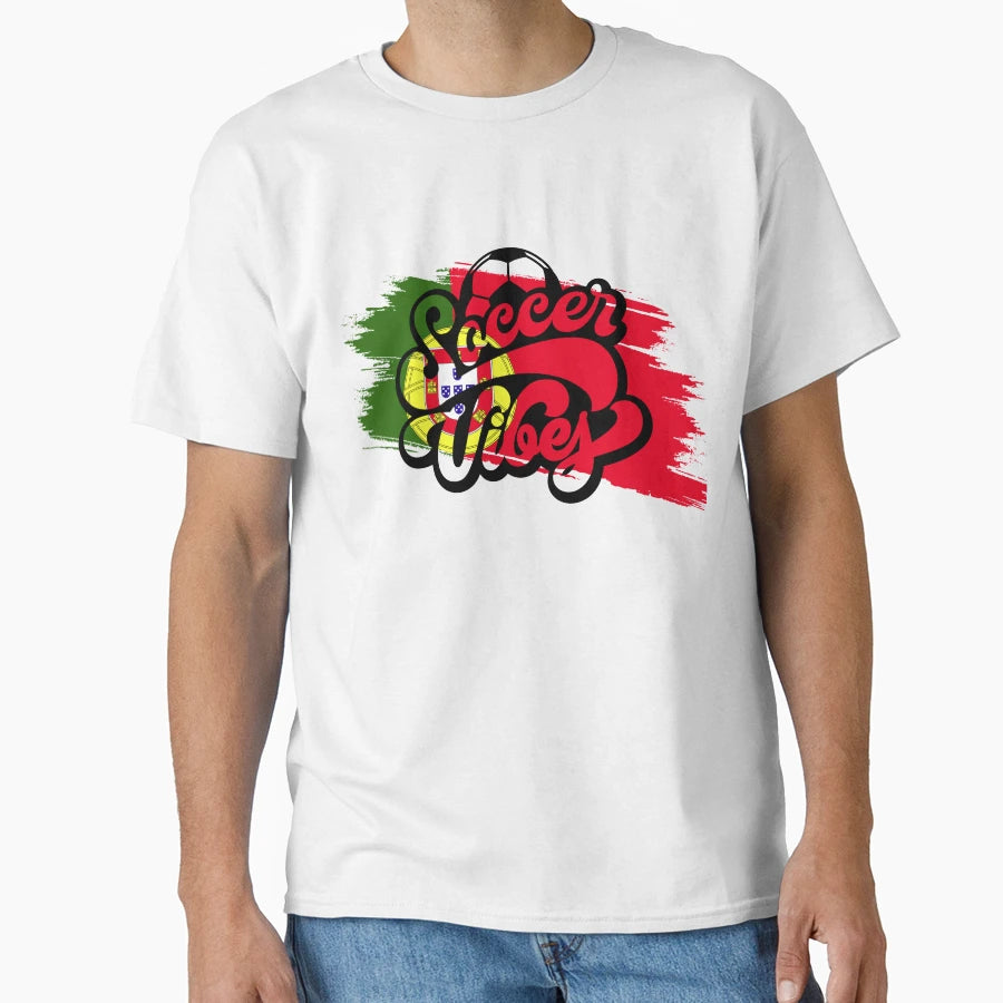 Soccer Vibes Portugal T-Shirt - Fun Novelty Design Men Women - T-Shirt, Sweatshirt, Hoodie