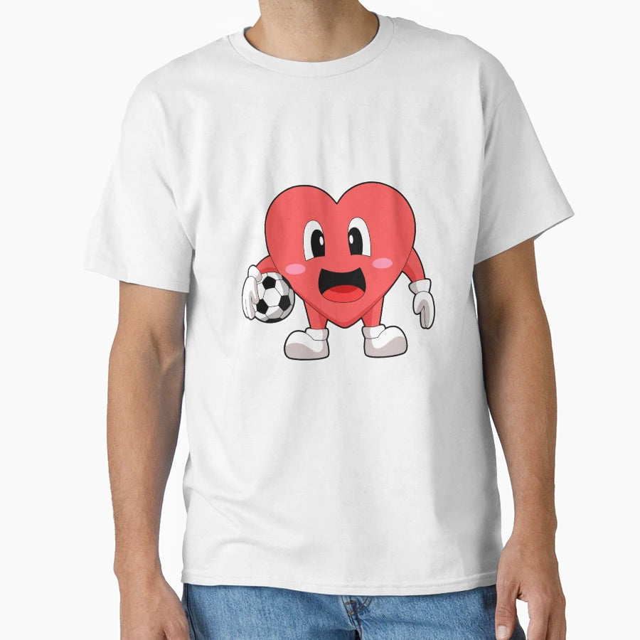 Heart Soccer Player Soccer T-Shirt - Casual Everyday Wear for Adults - T-Shirt, Sweatshirt, Hoodie