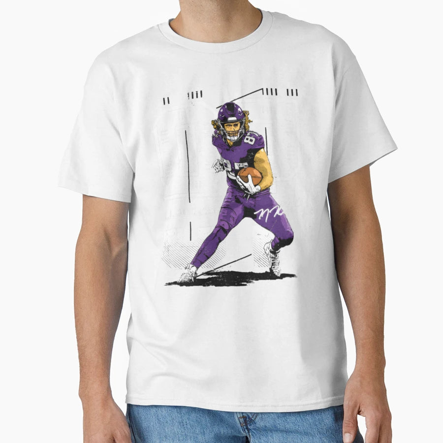 T J Hockenson JJ T-Shirt - Custom Art Print for Adults - T-Shirt, Sweatshirt, Hoodie
