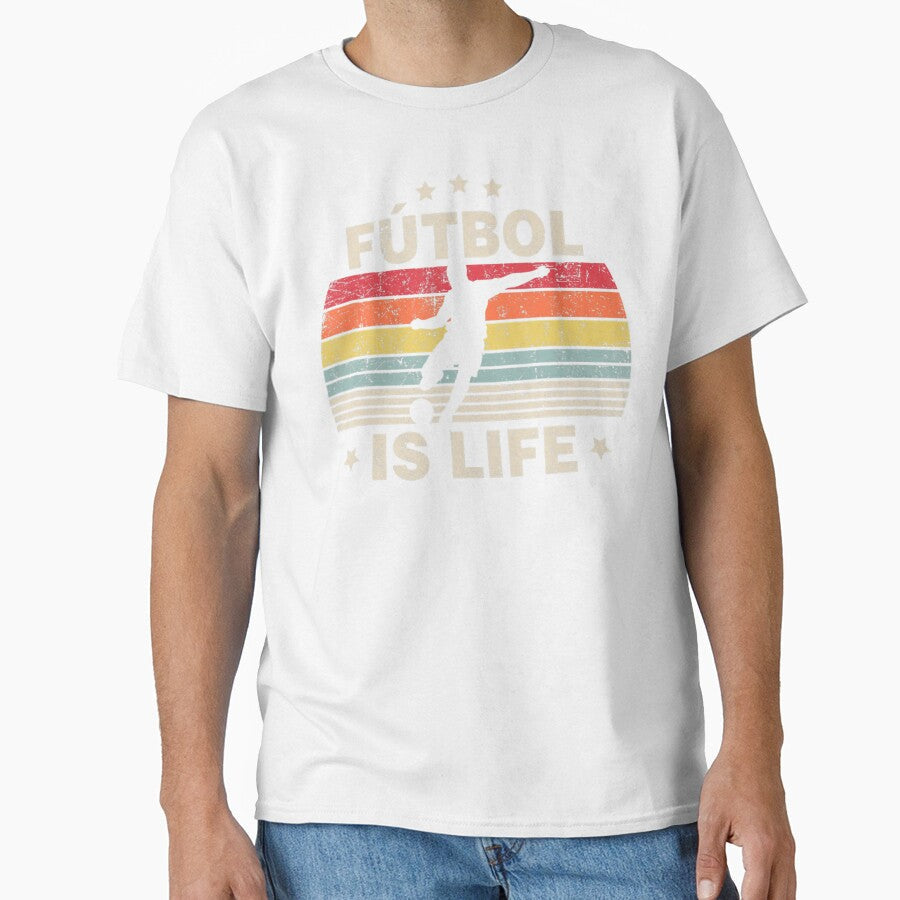 Futbol Is Life Soccer Football Lover Vintage by Mears - Adult & Kids T-Shirts, Sweatshirts & Hoodies apparel design preview 1