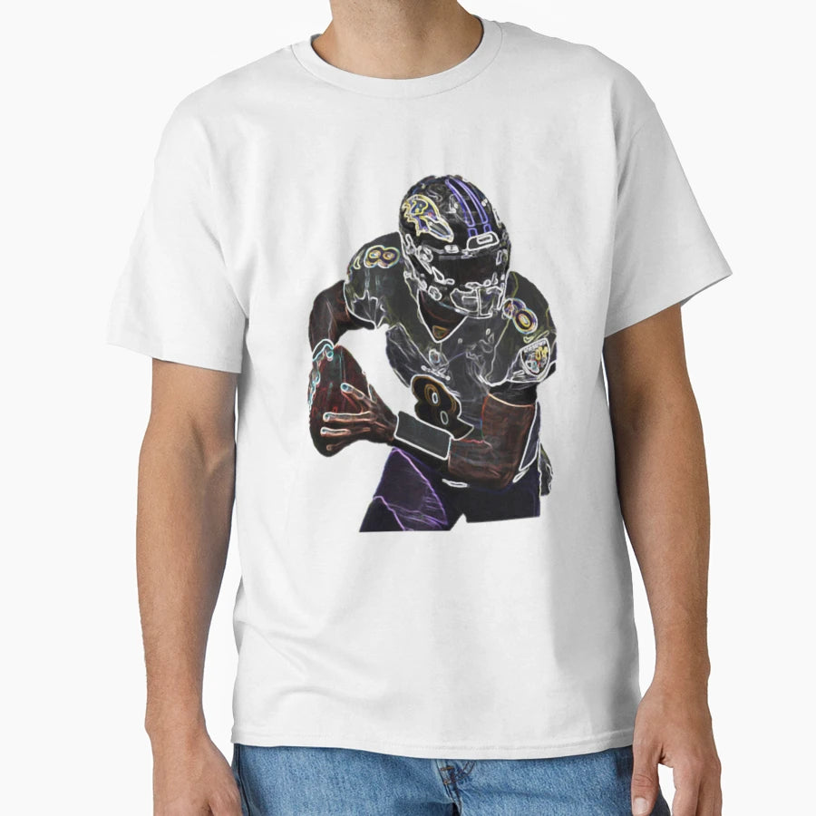 Lamar Jackons Raven Fan Art T-Shirt - Minimalist Print Unisex - T-Shirt, Sweatshirt, Hoodie