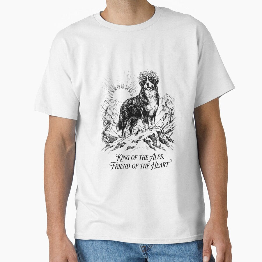 The Alpine Monarch Bernese Mountain Dog by bapupa - Adult & Kids T-Shirts, Sweatshirts & Hoodies apparel design preview 1