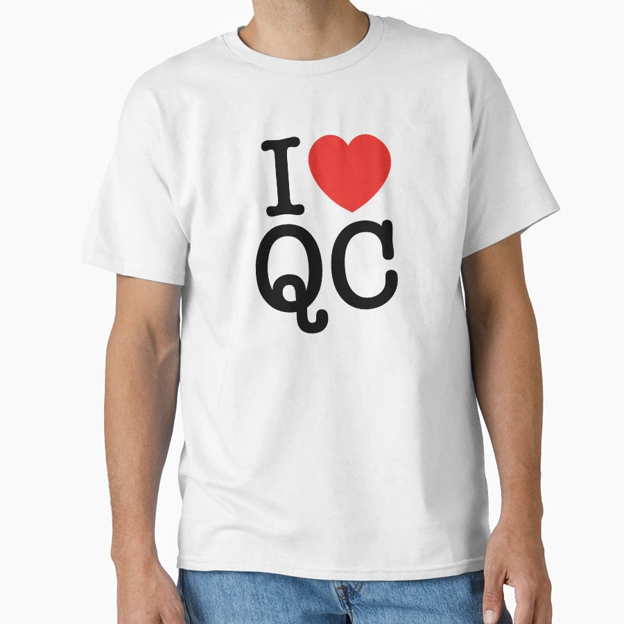 I Heart Qc T-Shirt - Minimalist Print Men Women - T-Shirt, Sweatshirt, Hoodie