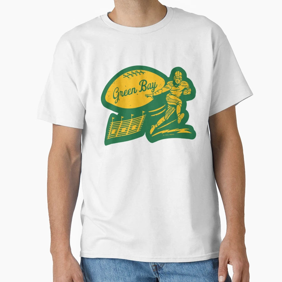 Football Green Bay Packers Yellow T-Shirt - Novelty Apparel for Adults - T-Shirt, Sweatshirt, Hoodie