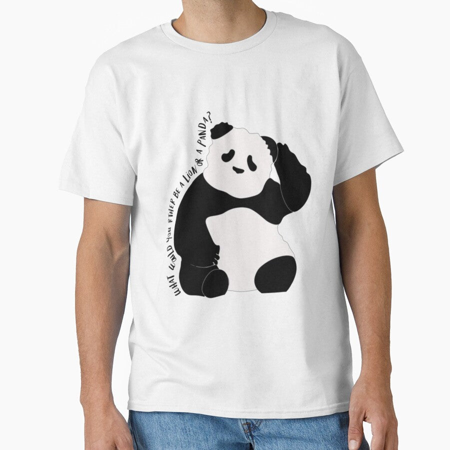 What would you rather be a Lion or Panda by - Adult & Kids T-Shirts, Sweatshirts & Hoodies apparel design preview 1