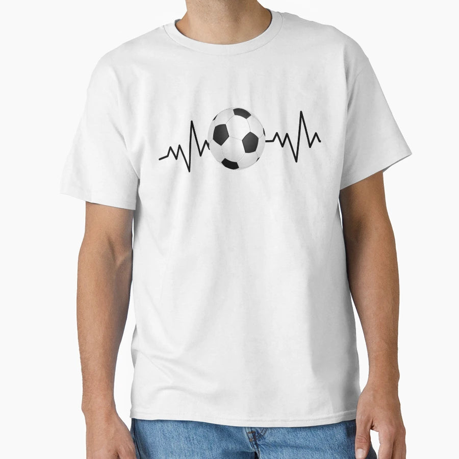 Football Heartbeat T-Shirt - Custom Art Print Men Women - T-Shirt, Sweatshirt, Hoodie