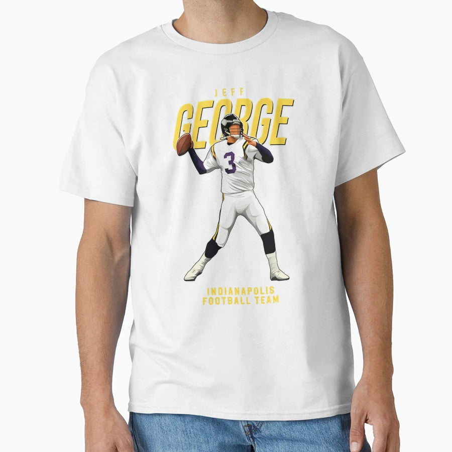 Jeff George 12 Indianapolis Football Team T-Shirt - Graphic Print Unisex - T-Shirt, Sweatshirt, Hoodie