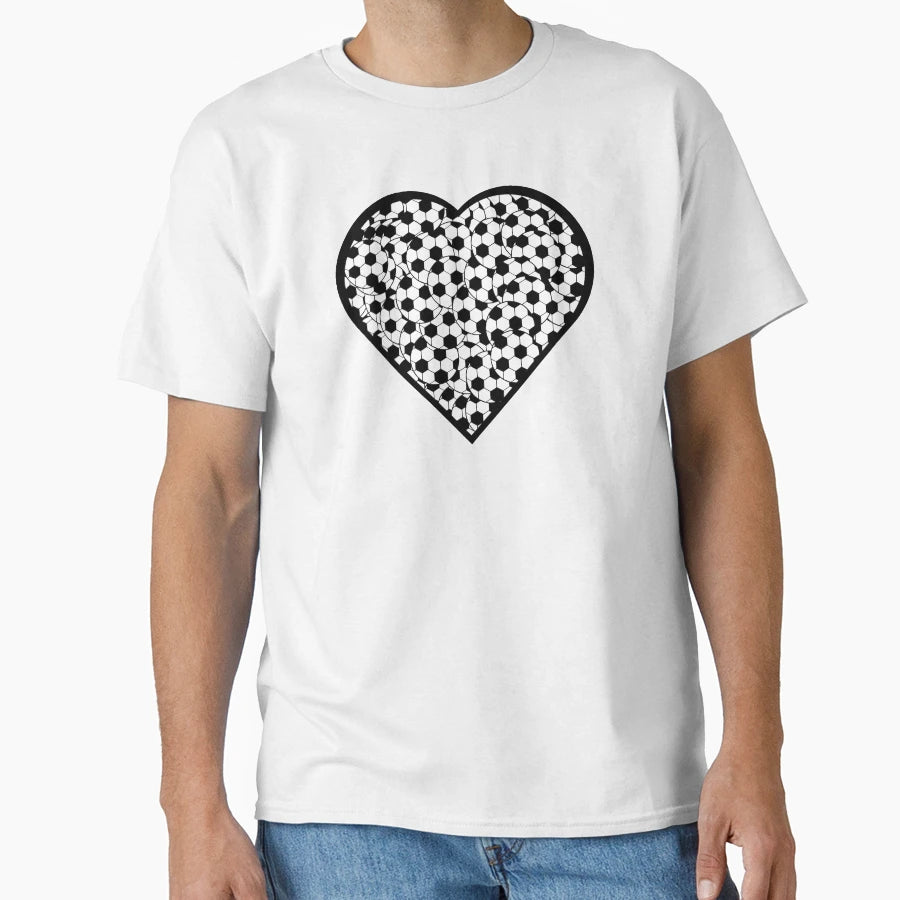 Soccer Heart Love T-Shirt - Unique Graphic Unisex - T-Shirt, Sweatshirt, Hoodie