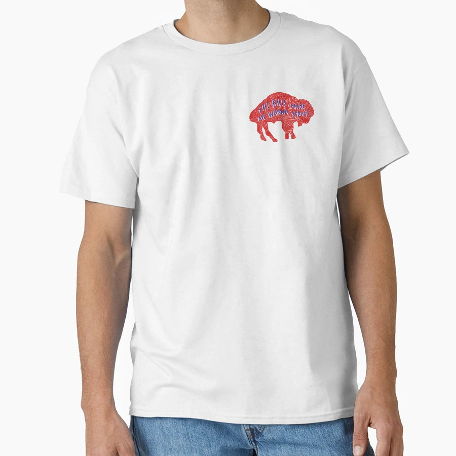 Buffalo Bills Shout Logo T-Shirt - Aesthetic Graphic Unisex - T-Shirt, Sweatshirt, Hoodie