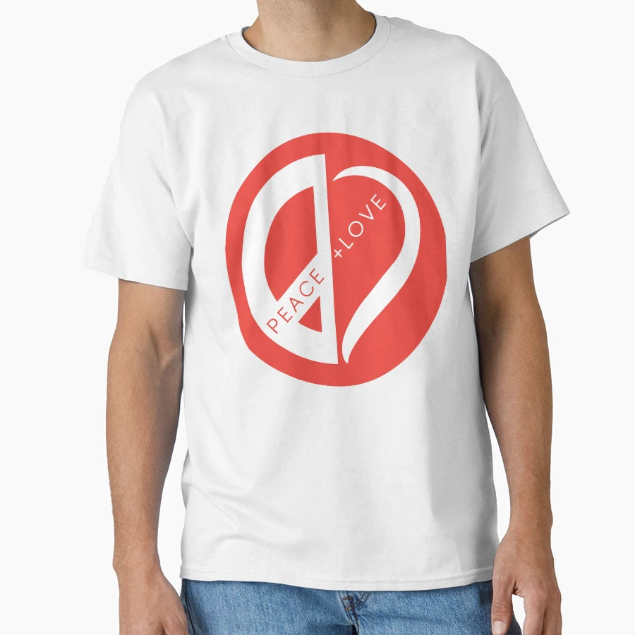 Peace Love Red Simple T-Shirt - Trendy Graphic Unisex - T-Shirt, Sweatshirt, Hoodie