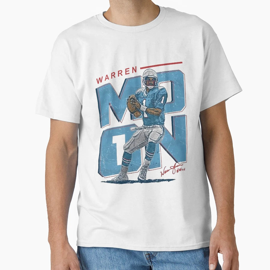 Warren Moon Houston Throwbacks S T-Shirt - Custom Art Print for Adults - T-Shirt, Sweatshirt, Hoodie