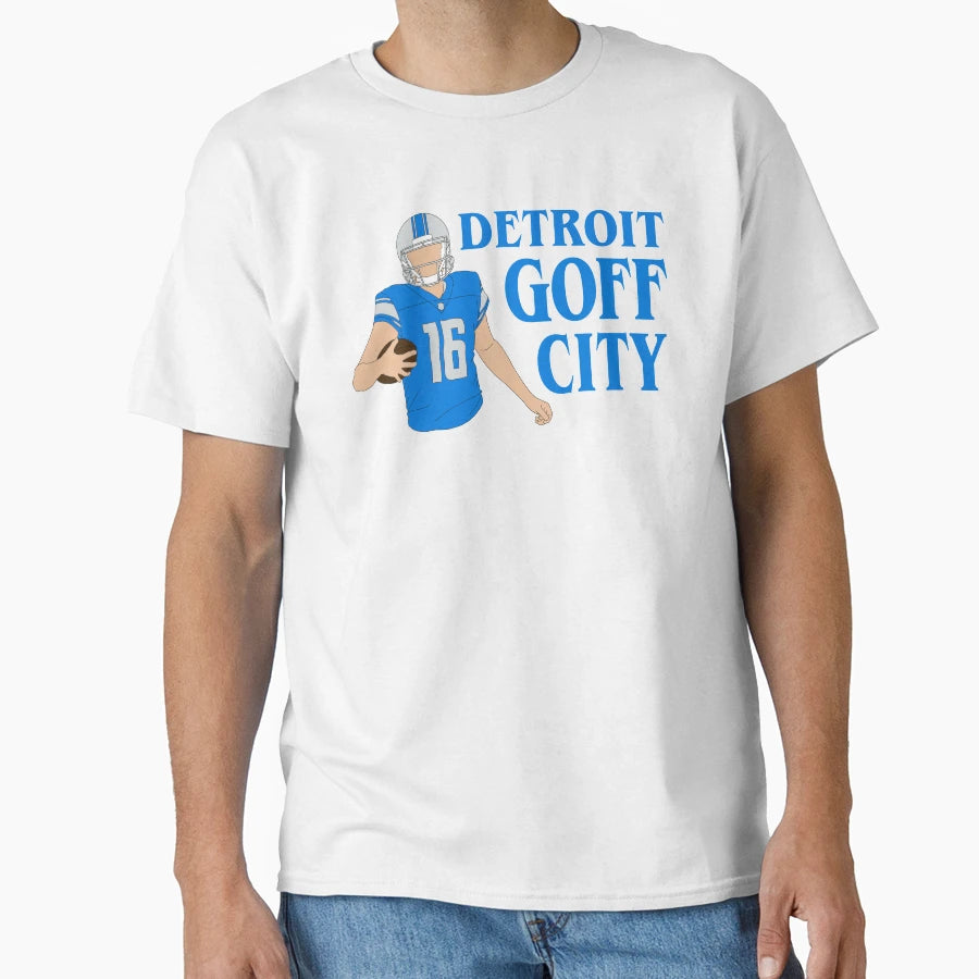 Detroit Goff City T-Shirt - Minimalist Print Unisex - T-Shirt, Sweatshirt, Hoodie