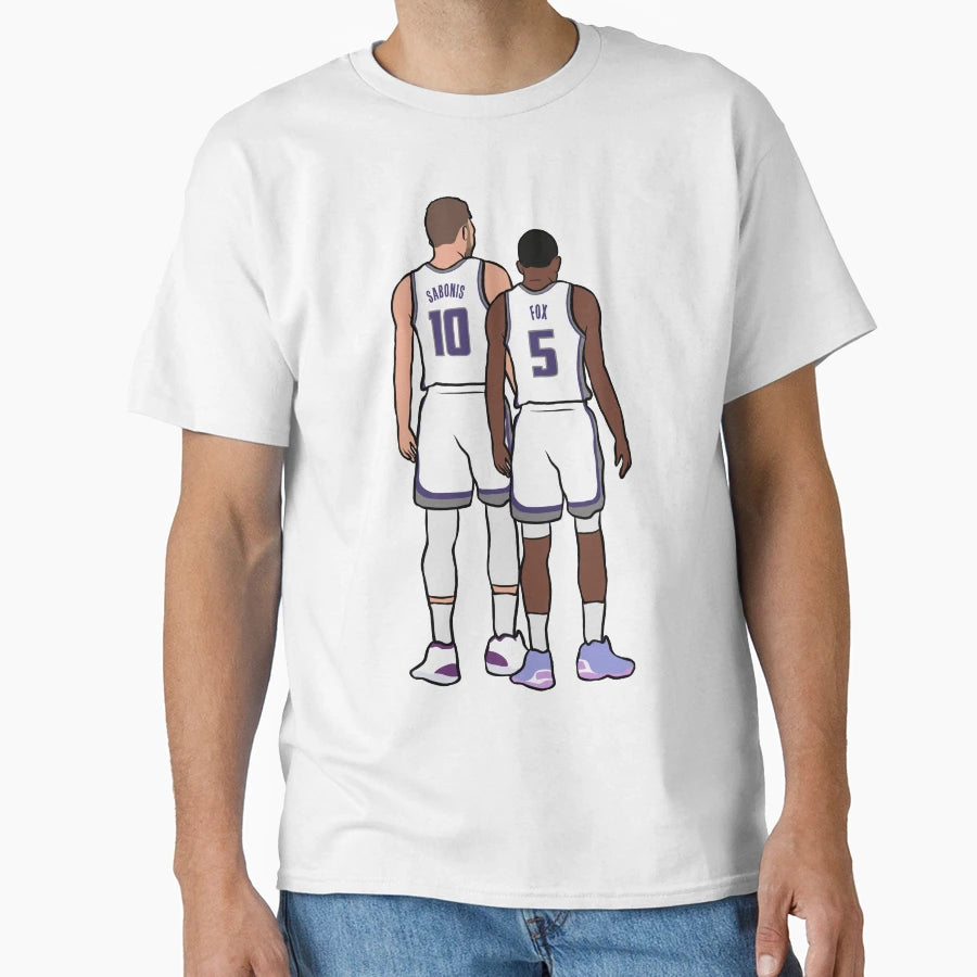Domantas Sabonis Deaaron Fox Back To T-Shirt - Graphic Print Unisex - T-Shirt, Sweatshirt, Hoodie