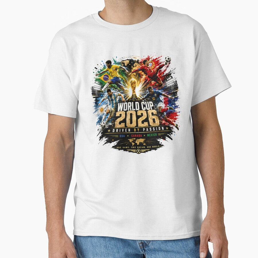 WORLD CUP 2026, Vintage Driven By Passion Aesthetic - Adult & Kids T-Shirts, Sweatshirts & Hoodies apparel design preview 1