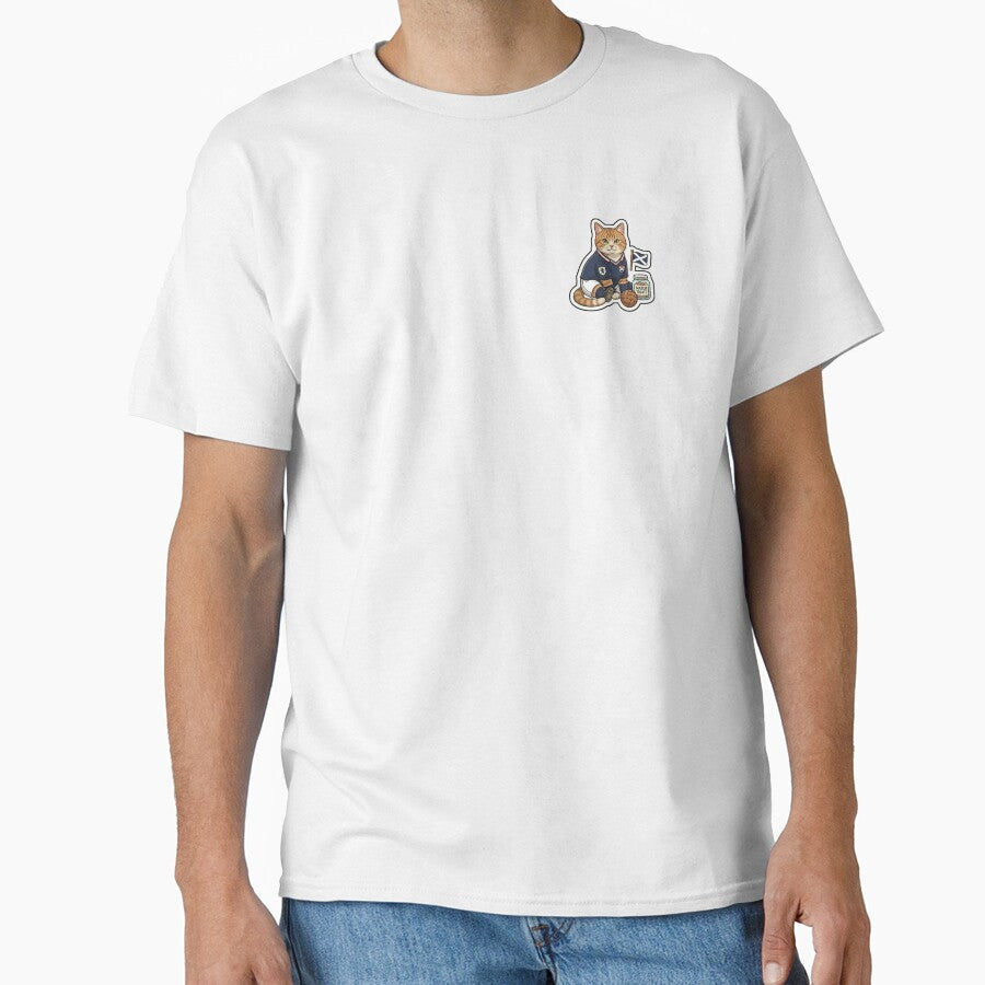 Cute Soccer Player Ginger Cat with Match Day Treats - Adult & Kids T-Shirts, Sweatshirts & Hoodies apparel design preview 1
