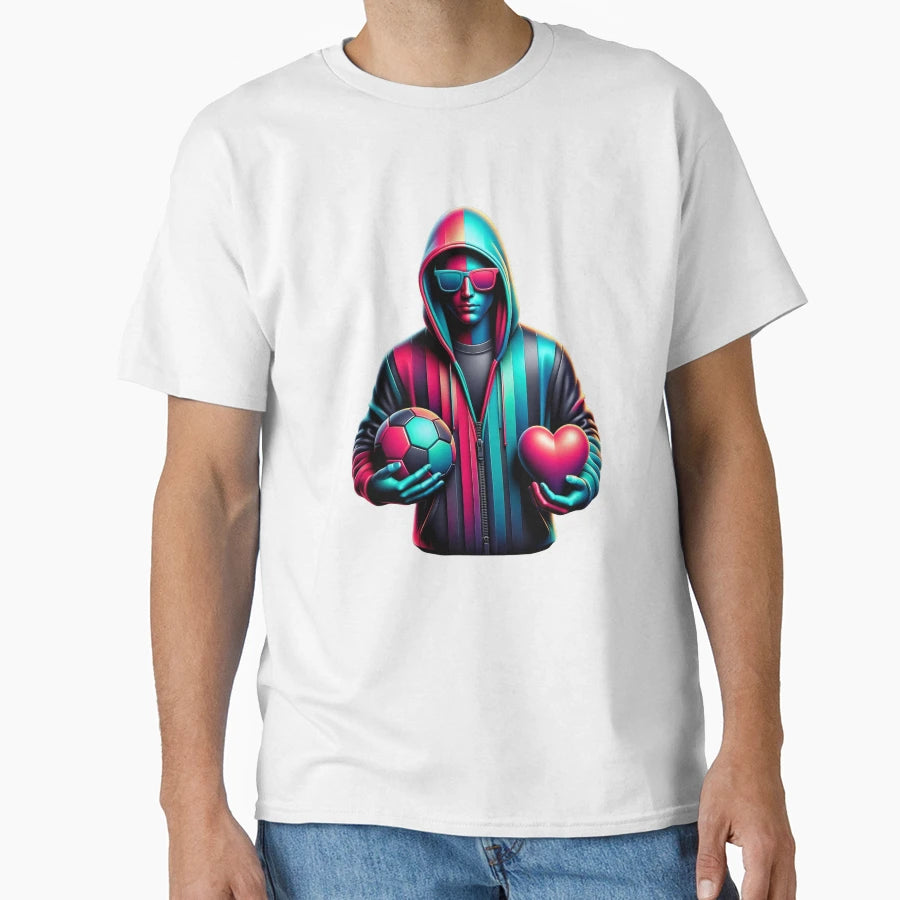 I Love Football Soccer T-Shirt - Trendy Graphic for Adults - T-Shirt, Sweatshirt, Hoodie