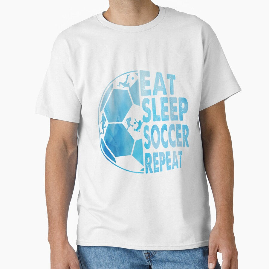 Eat Sleep Soccer Repeat For Youth Girls Boys Purple - Adult & Kids T-Shirts, Sweatshirts & Hoodies apparel design preview 1