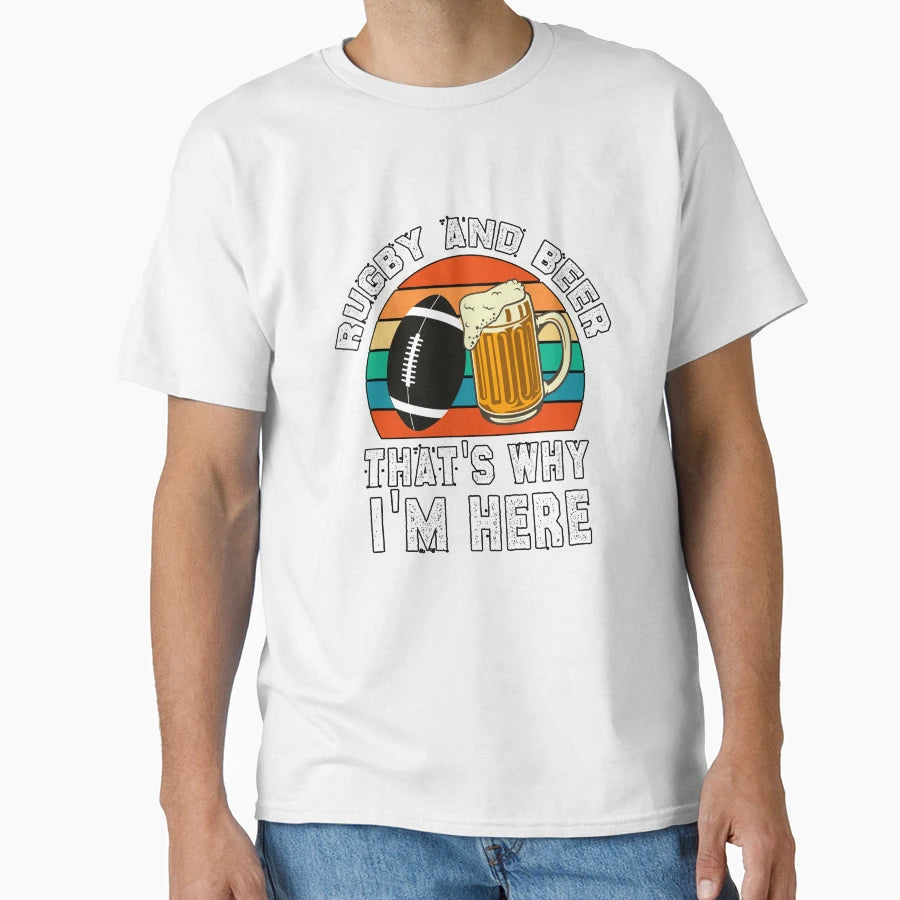 American Football Rugby And Beer Thats T-Shirt - Aesthetic Graphic Unisex - T-Shirt, Sweatshirt, Hoodie
