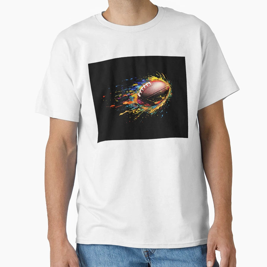 Football Ball Flying Touchdown T-Shirt - Novelty Apparel Men Women - T-Shirt, Sweatshirt, Hoodie