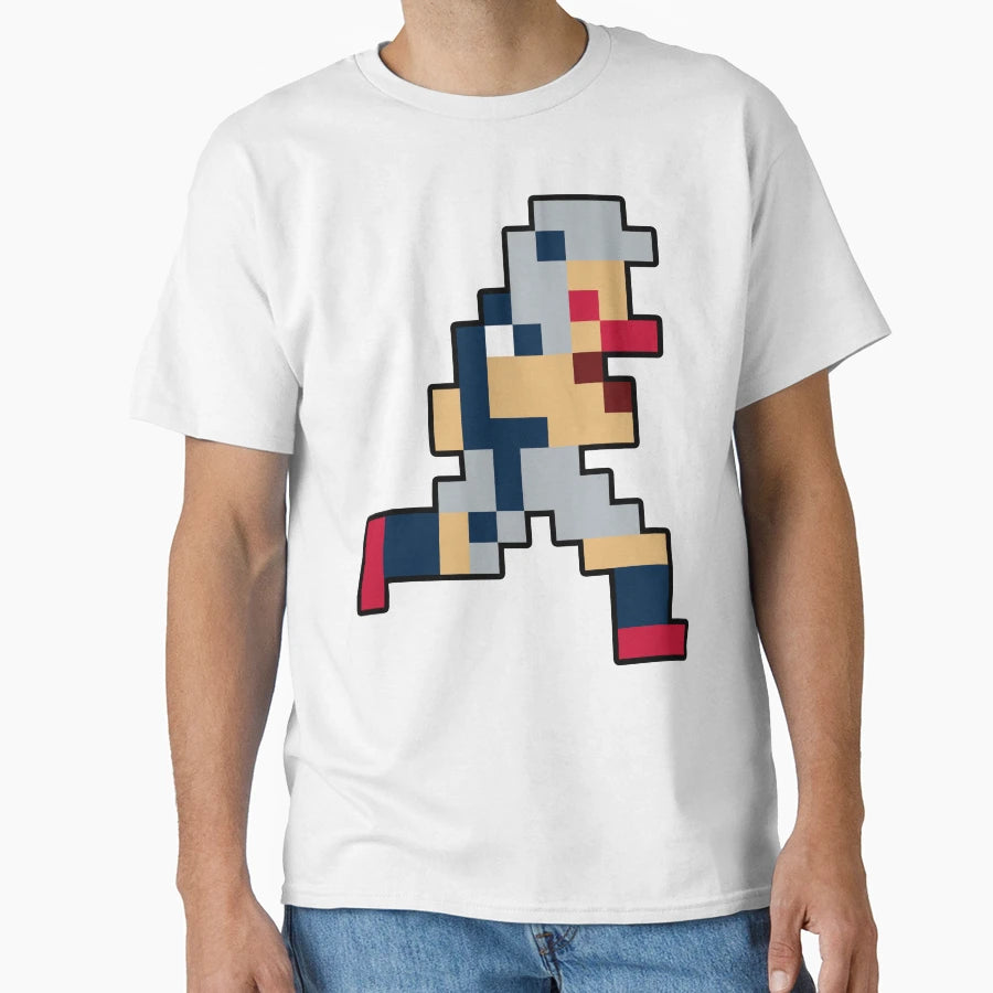 8 Bit New England Pixel Football T-Shirt - Minimalist Print Men Women - T-Shirt, Sweatshirt, Hoodie