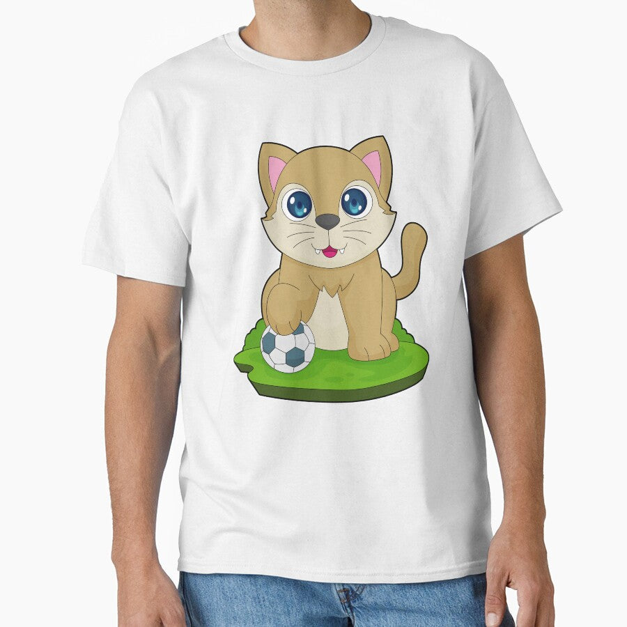 Cat Soccer player by Snabdesign84 - Adult & Kids T-Shirts, Sweatshirts & Hoodies apparel design preview 1