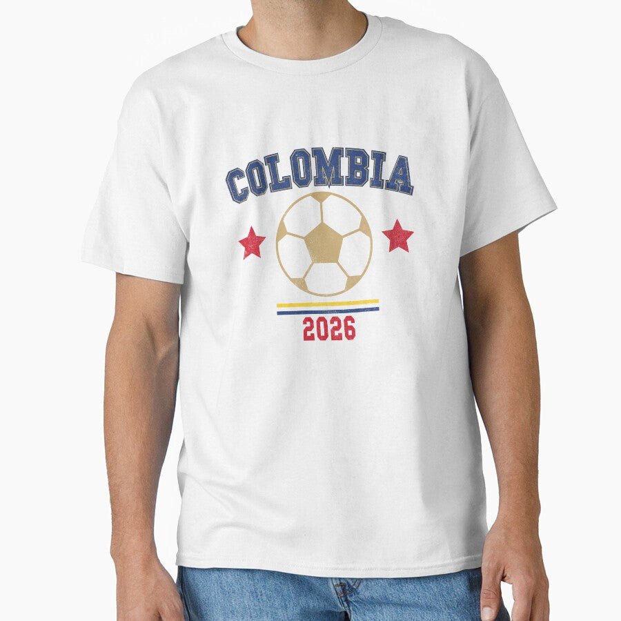 Colombia Vintage Soccer by C T ArtLab - Adult & Kids T-Shirts, Sweatshirts & Hoodies apparel design preview 1