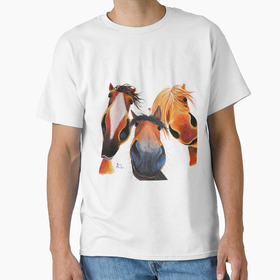 HaPPY HoRSe PRiNT WHo LeFT THe GaTe OPeN 2 BY SHiRLeY - Adult & Kids T-Shirts, Sweatshirts & Hoodies apparel design preview 1