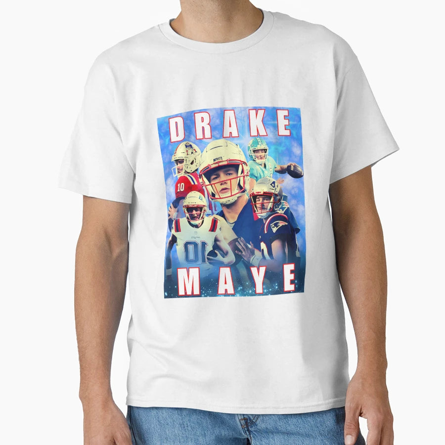 Maye Bootleg Drake Maye Football T-Shirt - Trendy Graphic for Adults - T-Shirt, Sweatshirt, Hoodie