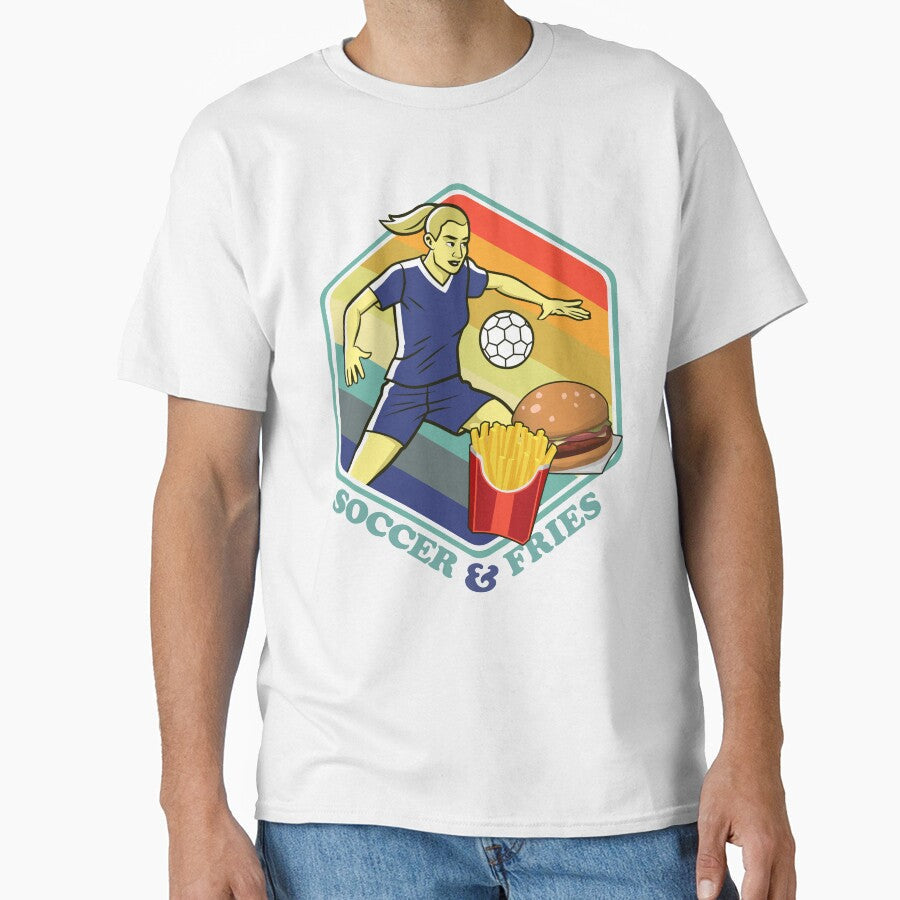 Soccer Girl Football Fastfood Burger Fries by - Adult & Kids T-Shirts, Sweatshirts & Hoodies apparel design preview 1