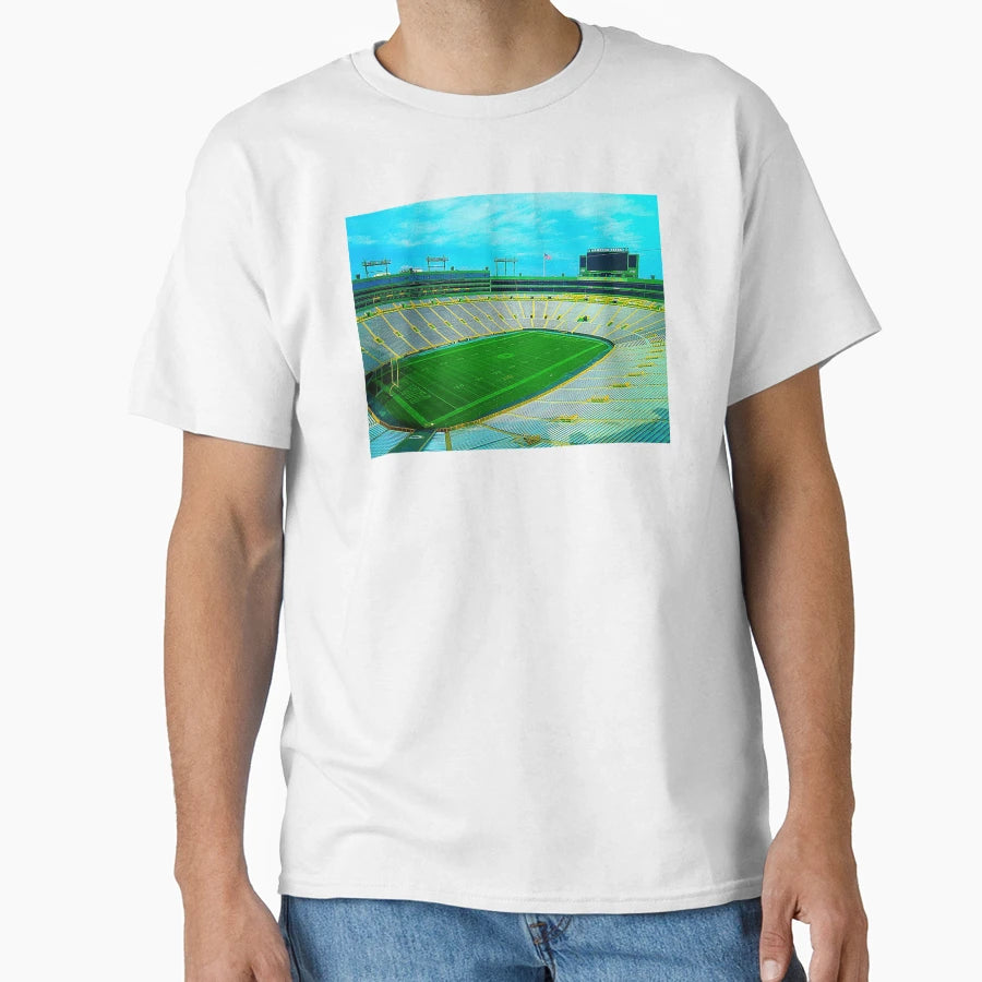 Lambeau Field Green Bay Wisconsin Old T-Shirt - Novelty Apparel Unisex - T-Shirt, Sweatshirt, Hoodie