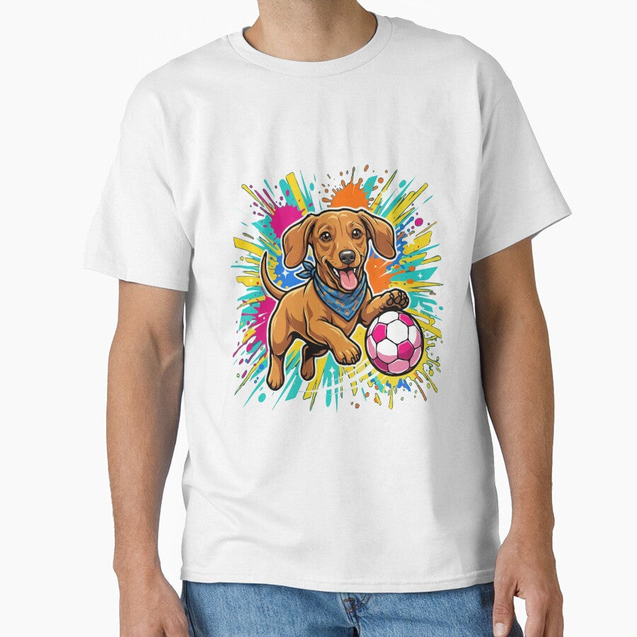 Dachshund Soccer Dog Cute Football Puppy Gift for - Adult & Kids T-Shirts, Sweatshirts & Hoodies apparel design preview 1