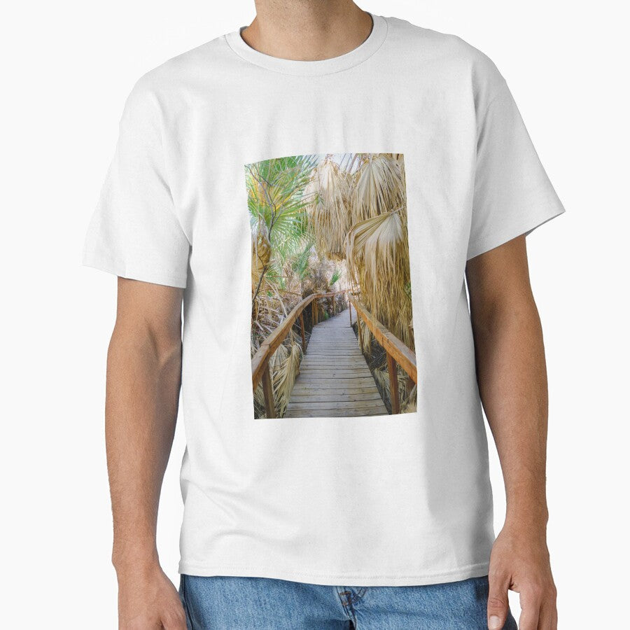 Palm Springs California Desert Path Fronds by - Adult & Kids T-Shirts, Sweatshirts & Hoodies apparel design preview 1