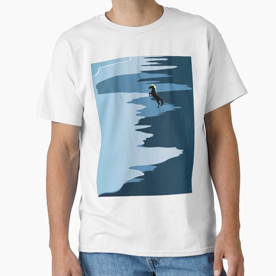 Horse on the beach by MAS Graphic Design - Adult & Kids T-Shirts, Sweatshirts & Hoodies apparel design preview 1
