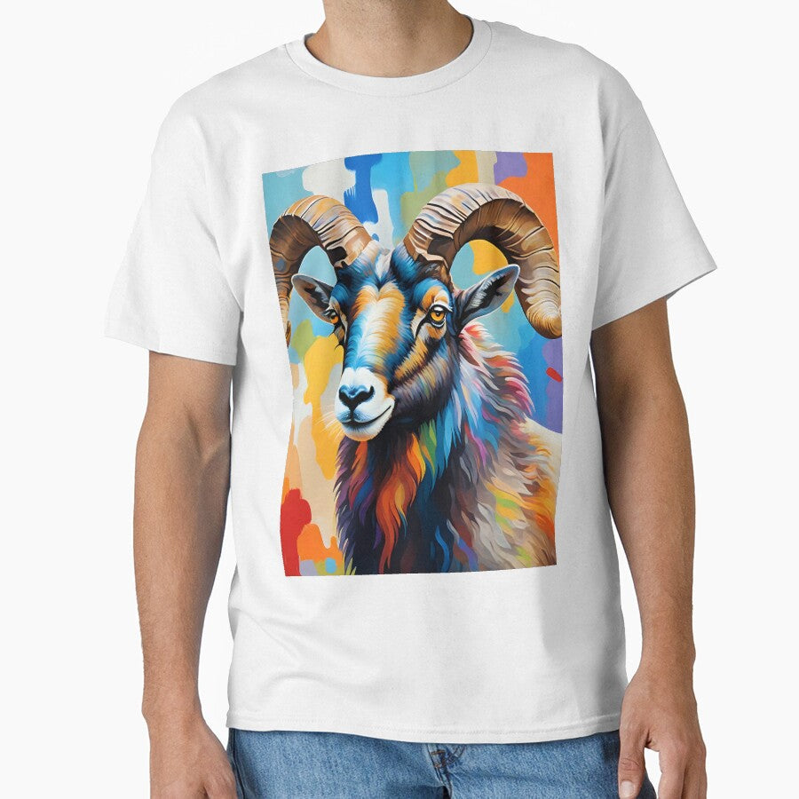 Mountain Goat Art by WildlifeInc - Adult & Kids T-Shirts, Sweatshirts & Hoodies apparel design preview 1