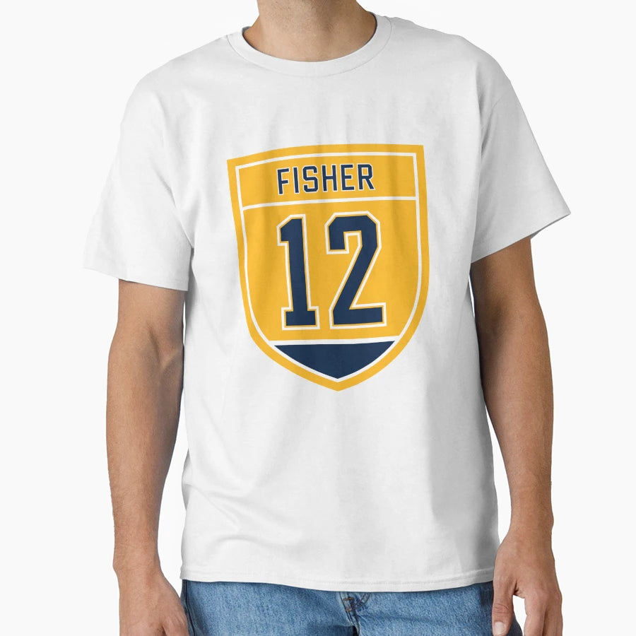 Fisher 12 Emblem T-Shirt - Fun Novelty Design for Adults - T-Shirt, Sweatshirt, Hoodie