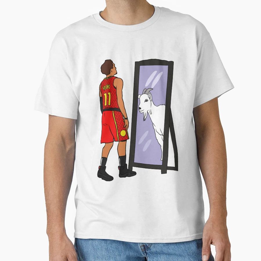 Trae Young Mirror Goat T-Shirt - Graphic Print Unisex - T-Shirt, Sweatshirt, Hoodie