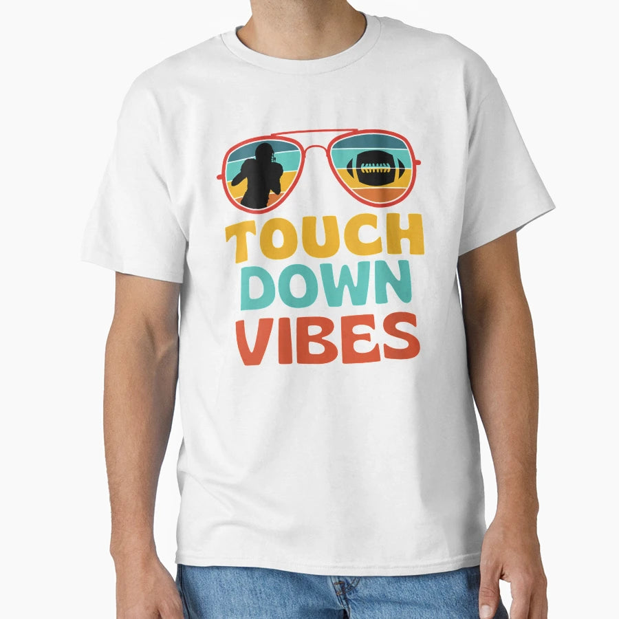 Womens Football Touchdown Vibes American T-Shirt - Trendy Graphic Unisex - T-Shirt, Sweatshirt, Hoodie