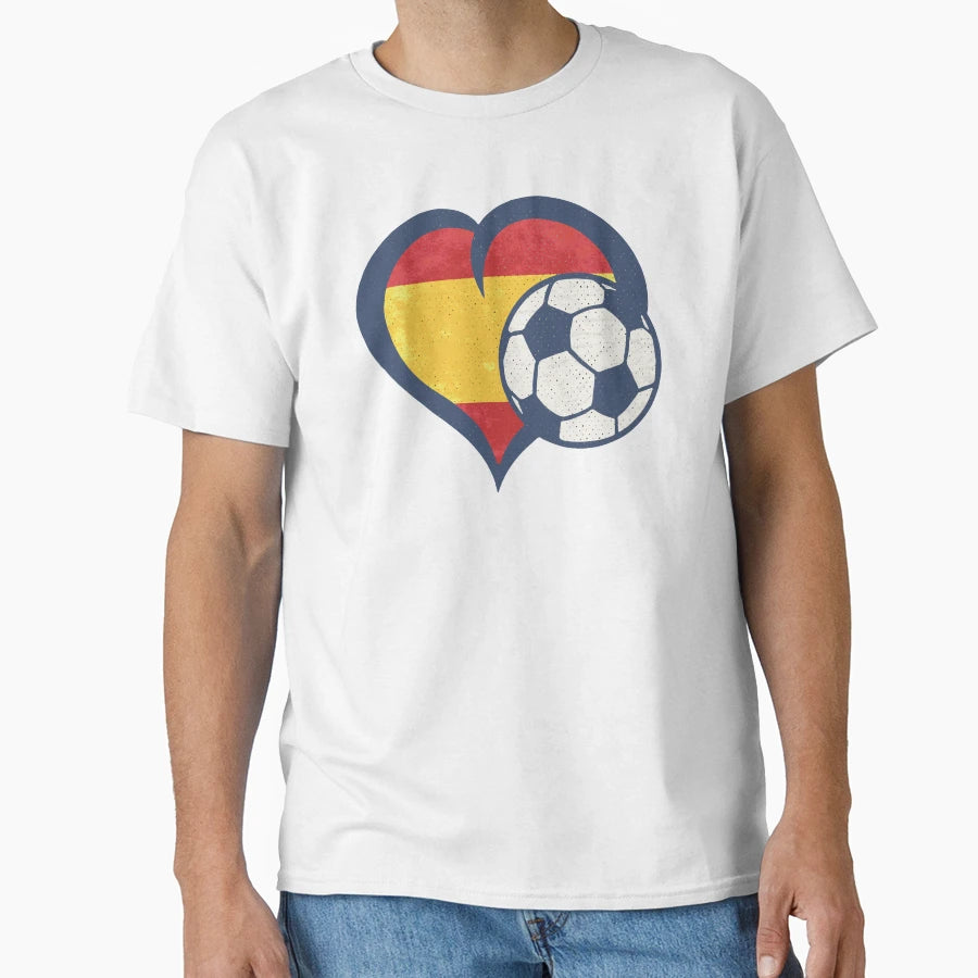 Soccer Heart Spanish Flag Woso Futfem T-Shirt - Streetwear Style Men Women - T-Shirt, Sweatshirt, Hoodie