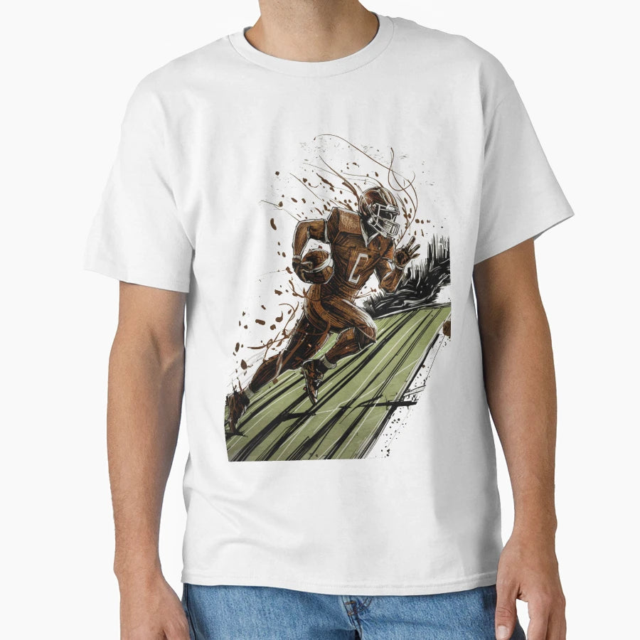 Football Player T-Shirt - Minimalist Print for Adults - T-Shirt, Sweatshirt, Hoodie
