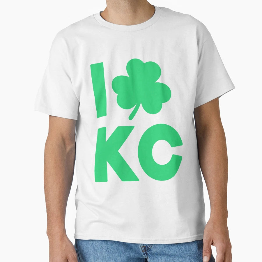 I Clover Kc Green Patricks Day Kc T-Shirt - Streetwear Style for Adults - T-Shirt, Sweatshirt, Hoodie
