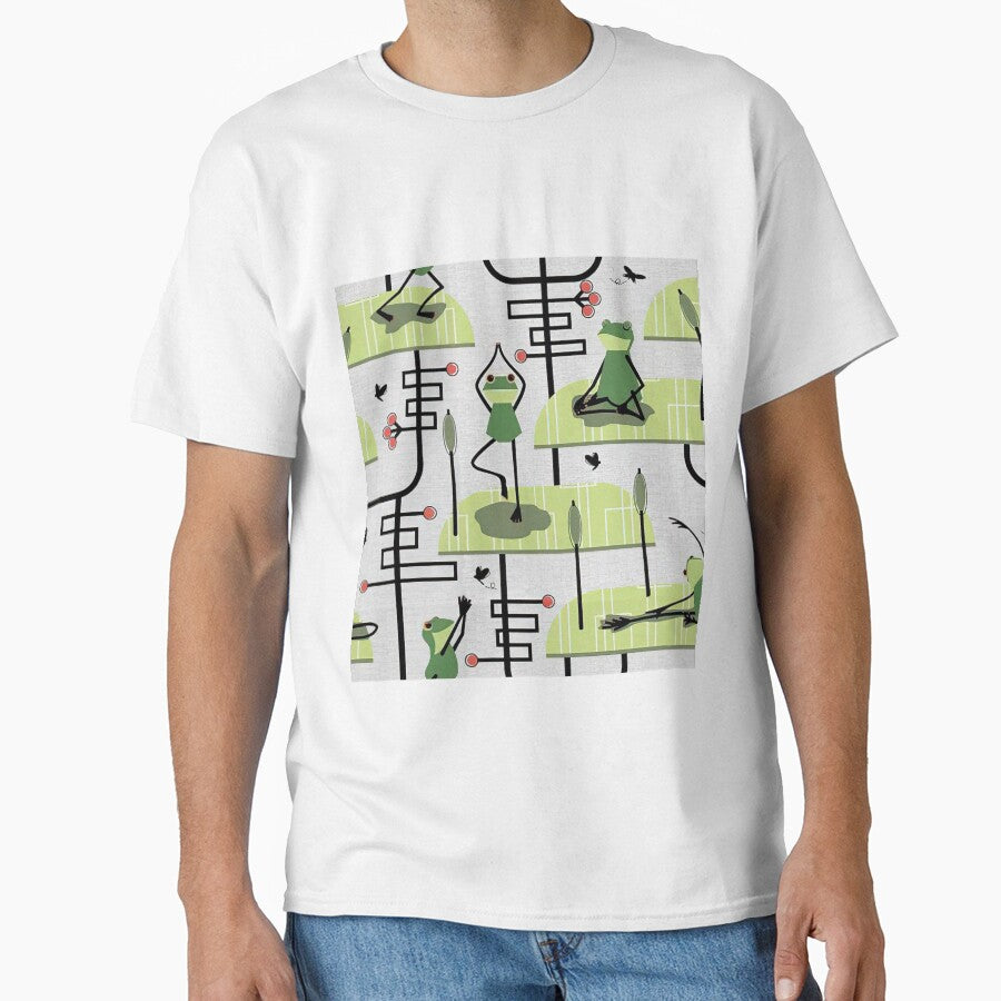 Funny Frog Yoga Drawing by SweetPea49 - Adult & Kids T-Shirts, Sweatshirts & Hoodies apparel design preview 1