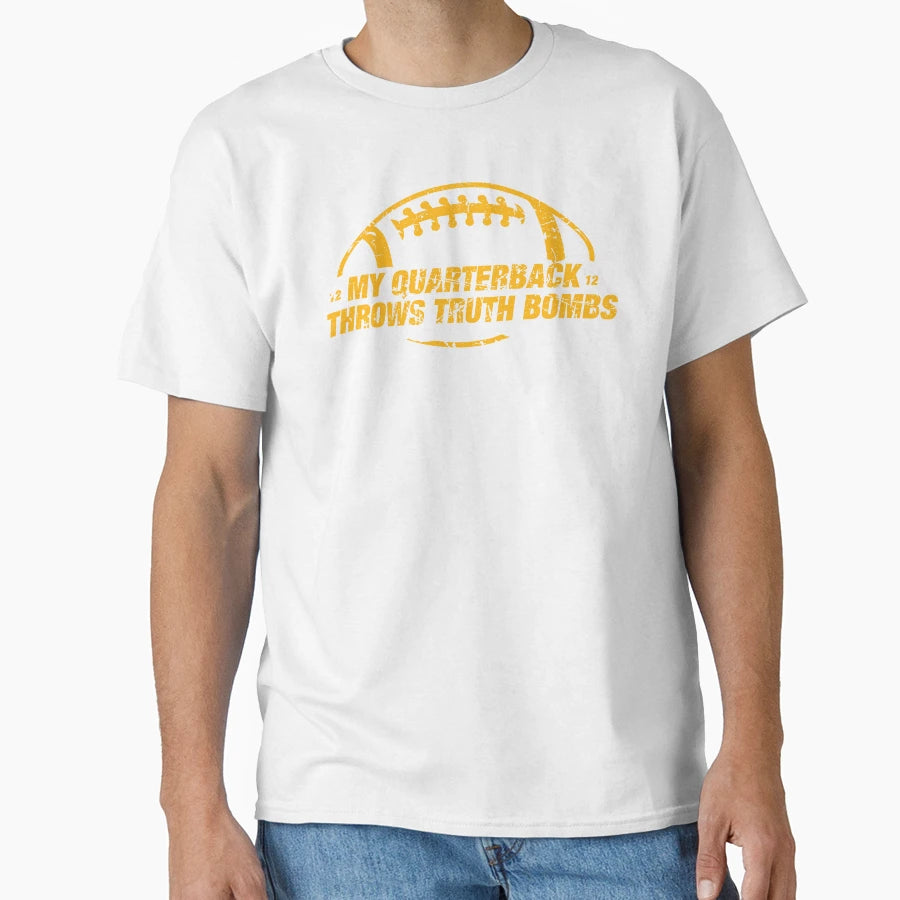 Green Bay My Quarterback Throws T-Shirt - Casual Everyday Wear Unisex - T-Shirt, Sweatshirt, Hoodie